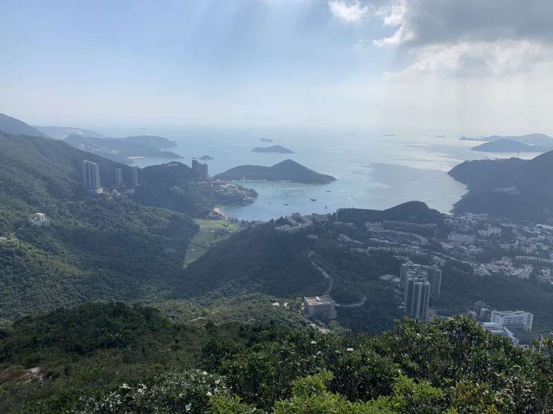 Views down to Hong Kong's South Island from Black's Link by the peak