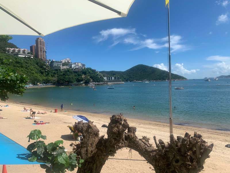 Classic Highlights of Hong Kong - Views of Deep Water Bay from the Coconuts Restaurant on the beach, South Side of Hong Kong