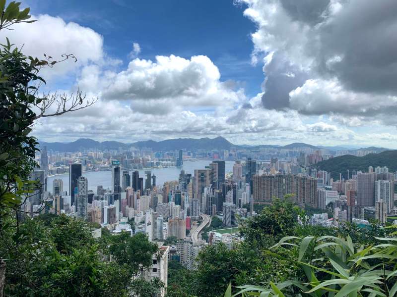 Hong Kong hidden highlights - Views of Hong Kong's Victoria Harbour from the walk along Black's Link - you'll have it likely almost entirely to yourself 