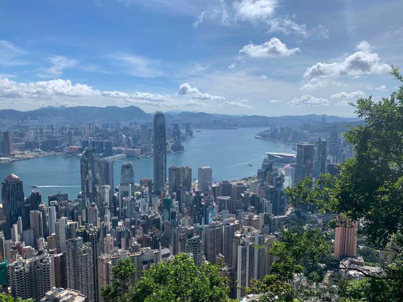 Views of Hong Kong harbour from Victoria Peak - one of the classic highlights of Hong Kong