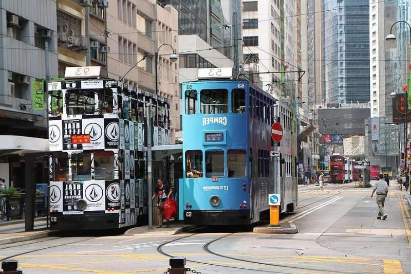 Classic highlights of Hong Kong - The Hong Kong trams aka Dink Dinks, that snake their way through Hong Kong's streets