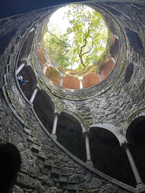 Lisbon - Quinta de Regaleira's unique inverted tower (Poco Iniciatico) by Sintra