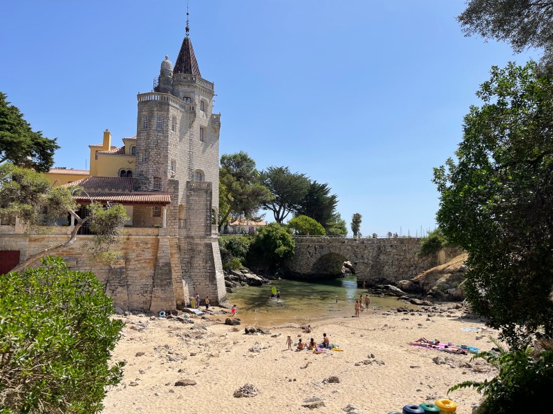 The magical beach that is in the inlet round the back of the Museu Condes de Castro Guimaraes, Cascais near Lisbon