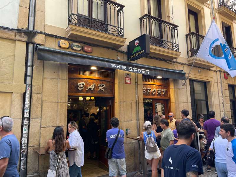 Eating pintxos in San Sebastian - Bar Sport - a must visit on any pintxos tour