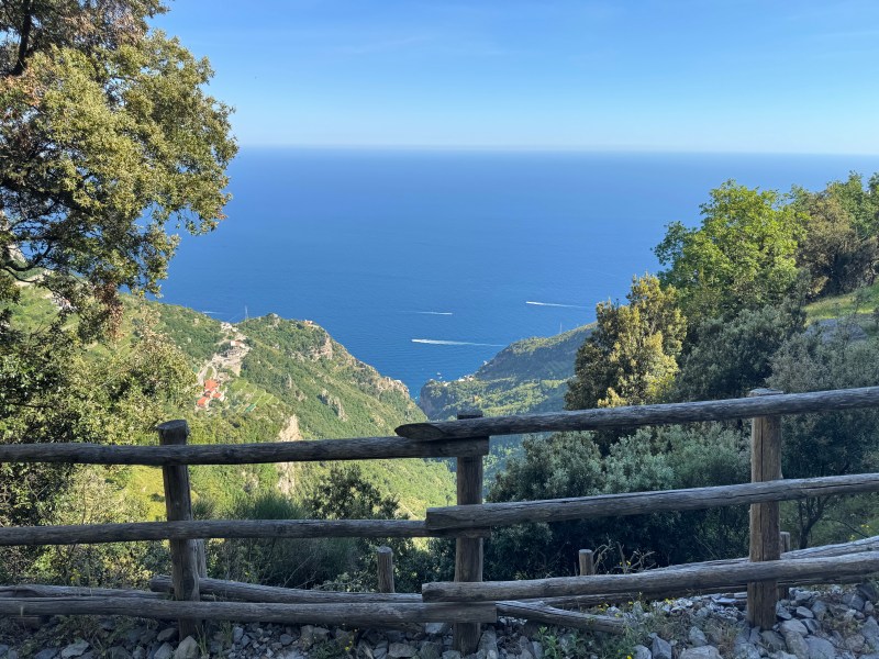 Sorrento Peninsular. view from the Path of the Gods across to the water
