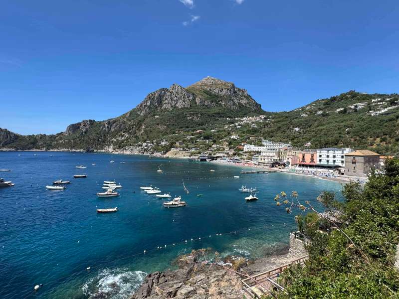 Sorrento Peninsular - the village of Nerano view from the nearby cliffs