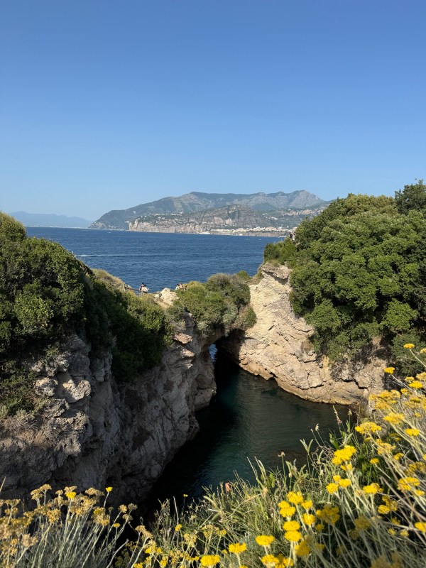 2. Swimming in the hidden cove of Bagni Regina Giovanni - stunningly beautiful and part of an old Roman villa complex.  You walk down to the inner pool and then swim out under the arch to the open water.