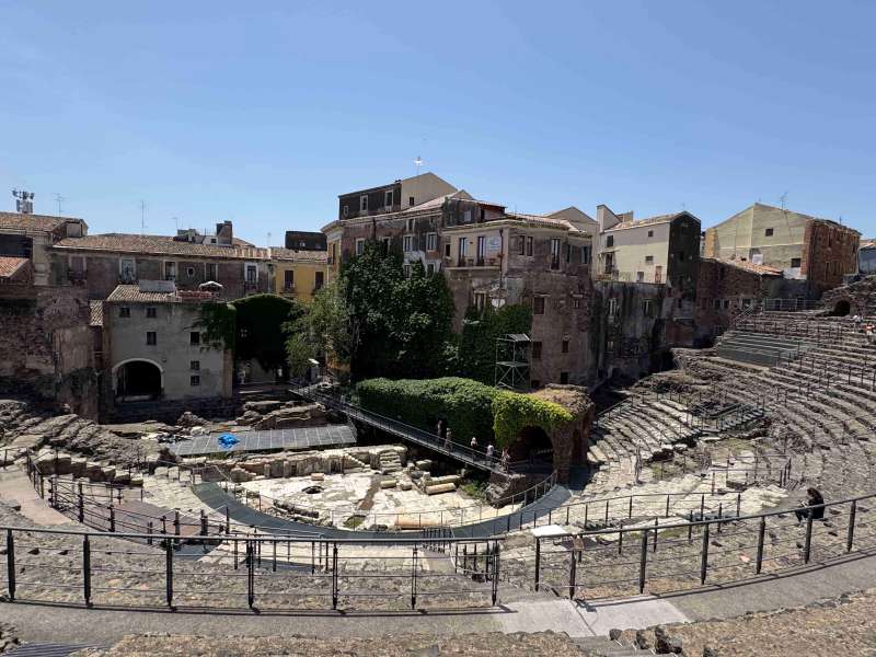 Catania's amphitheatre - worth popping in if you are staying in town