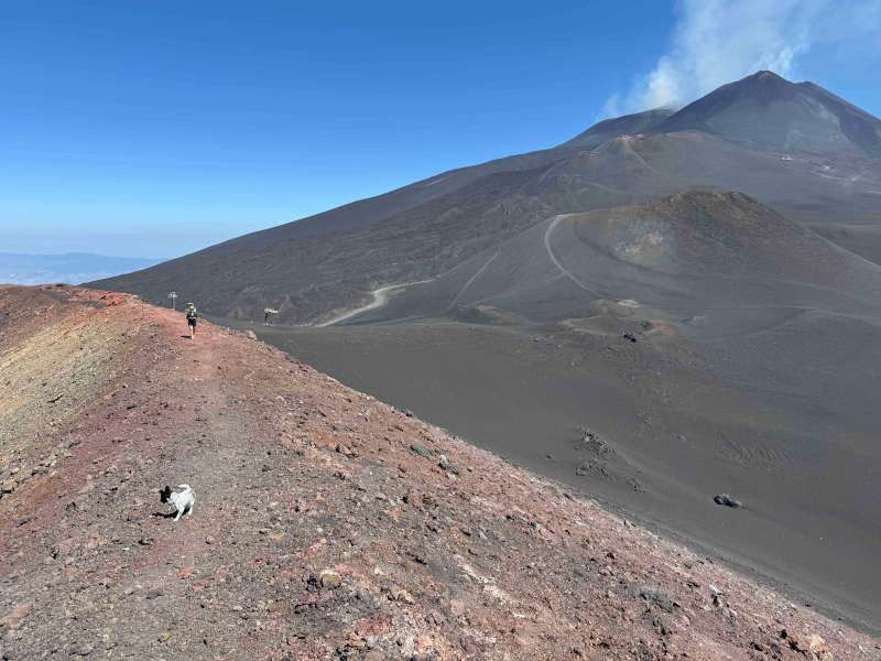 Mount Etna views just 400m to the east of the end of the first Gondola and largely to yourself 