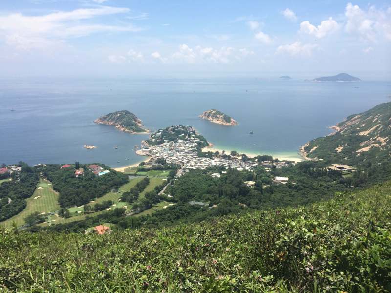 Hong Kong hidden highlights - Views of Shek O on the Dragon's Back hike that hugs the ridge all the way down to the pretty seaside village
