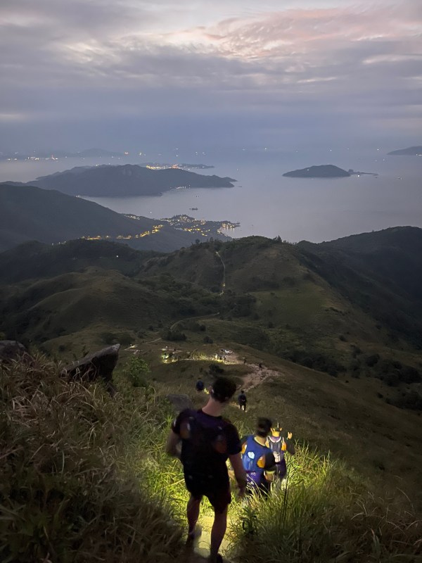 Hong Kong hidden highlights - Night hikes are pretty popular in Hong Kong - this one is coming down Lantau Peak on Lantau's Moontrekker race